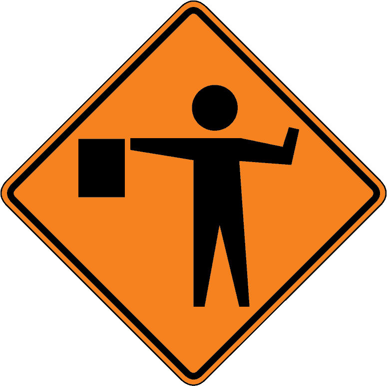 Flagger ahead