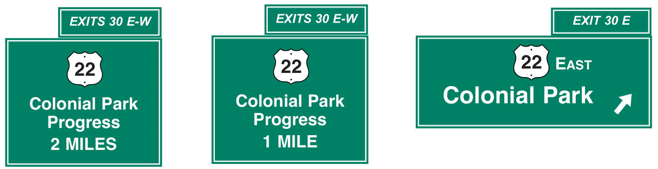 Highway / expressway guide sign
