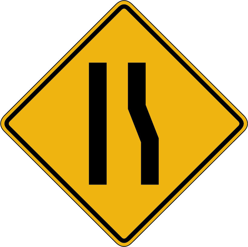 Lane ends 1