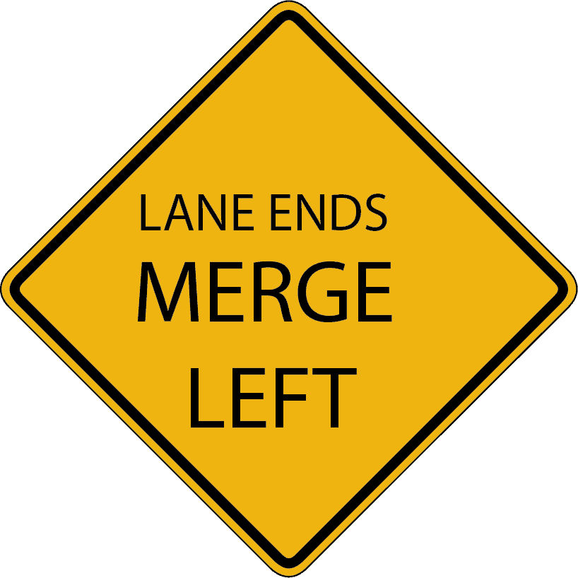 Lane ends 3