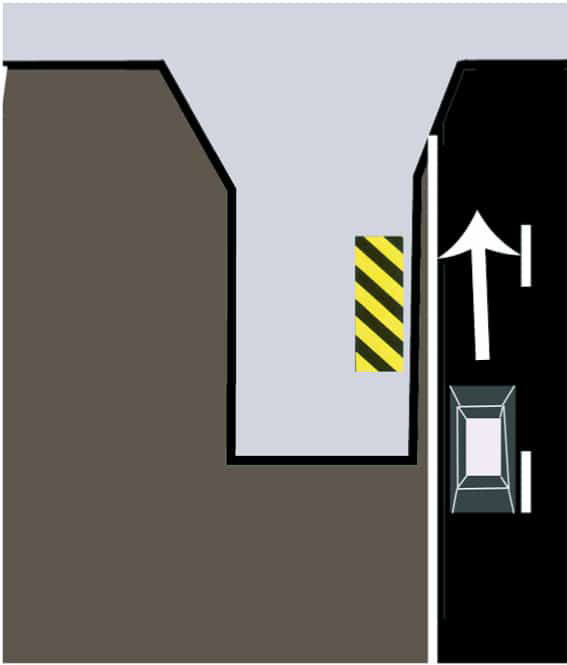 Left hazard marker