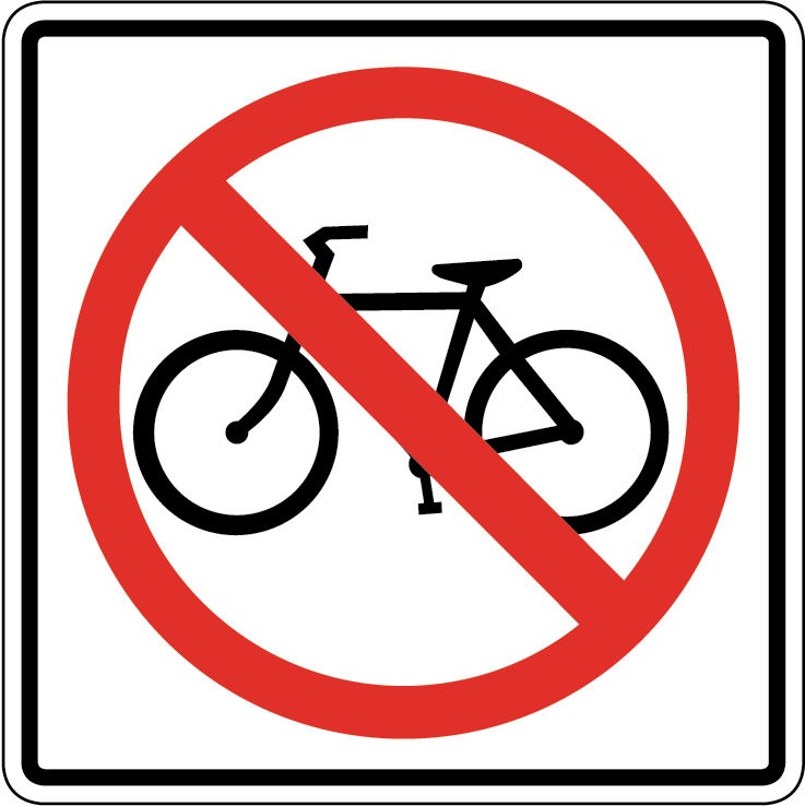 No bicycles