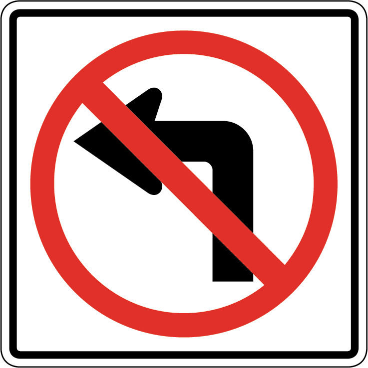 No left turn