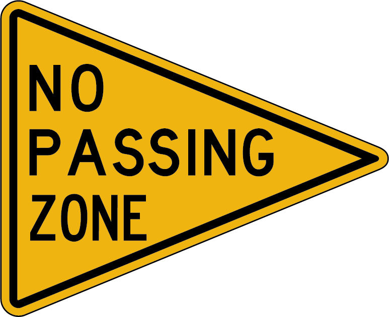 No passing zone
