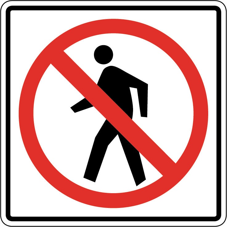 No pedestrian crossing
