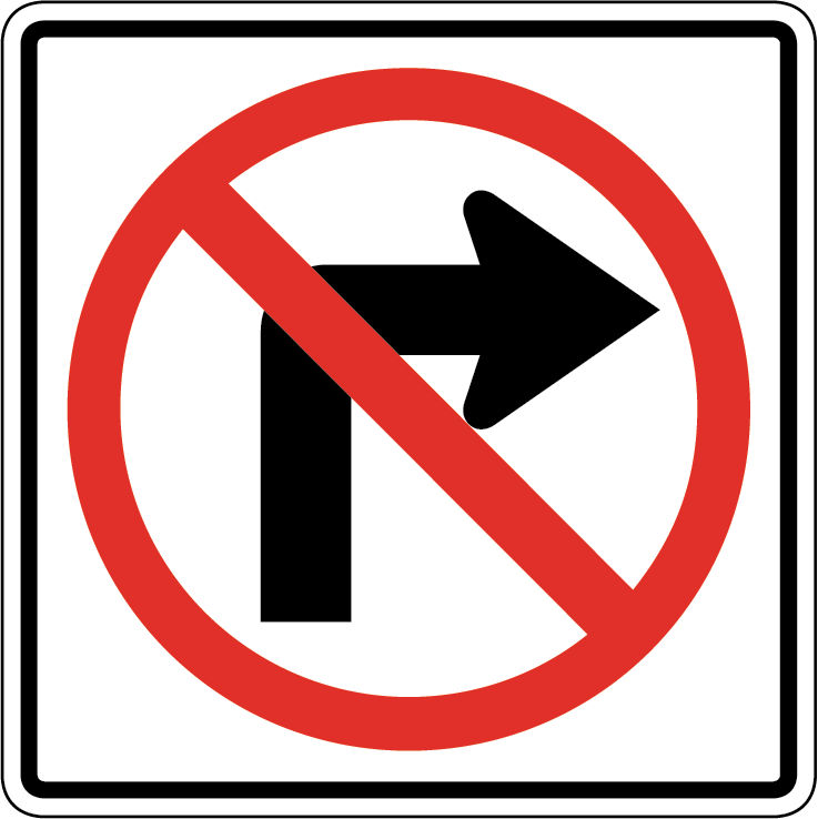 No right turn