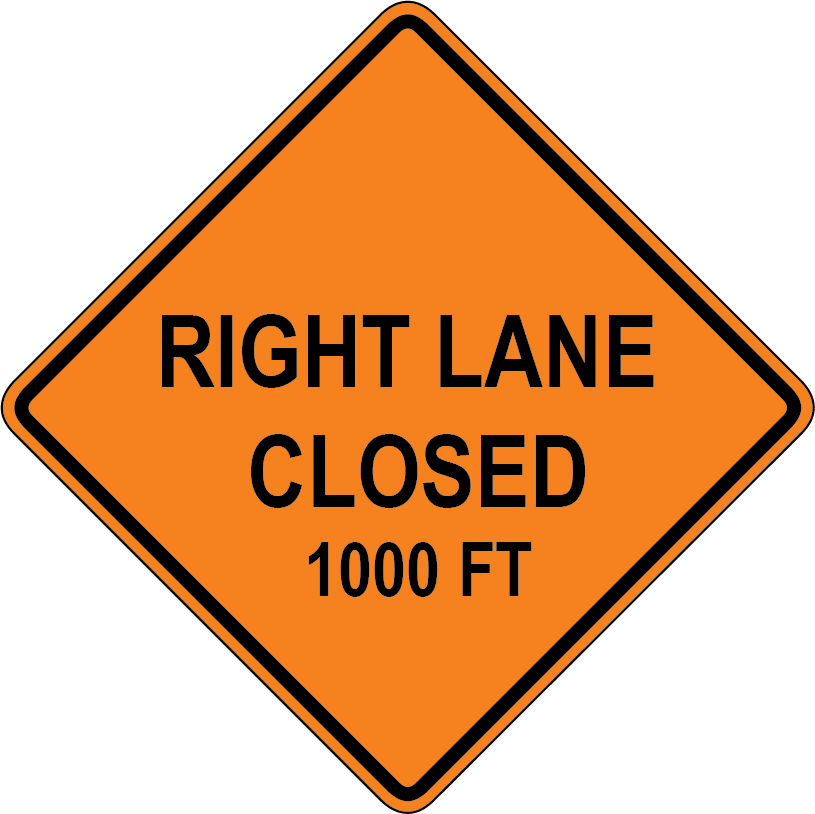 Lane closed ahead