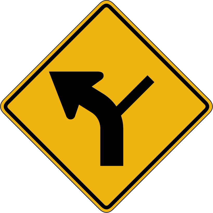 Road entering curve