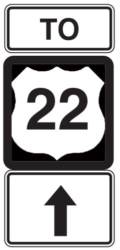 To route sign