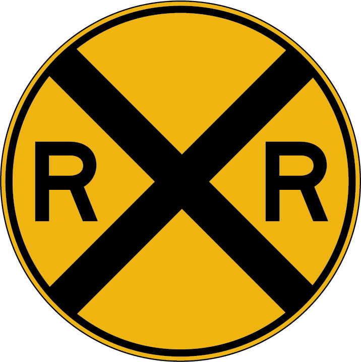 Railroad crossing ahead