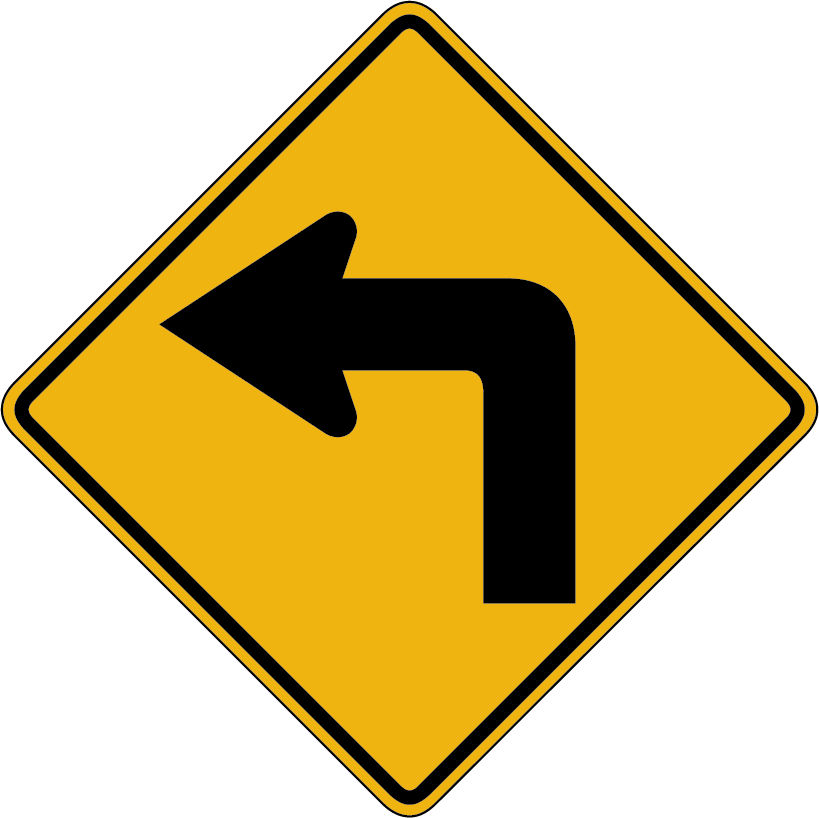 Sharp left turn