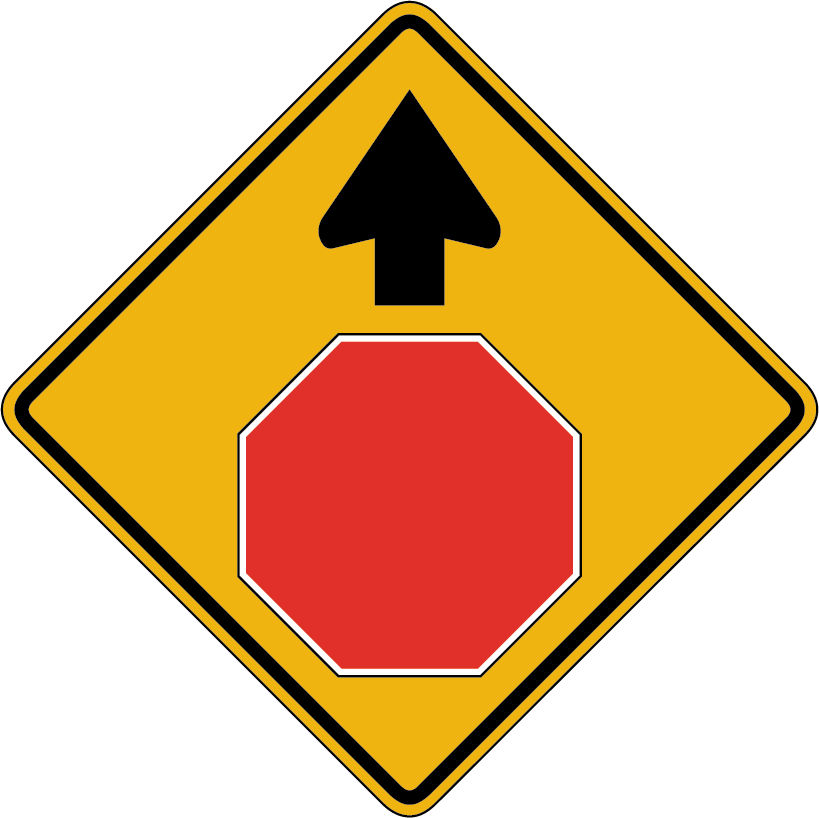 Stop sign ahead