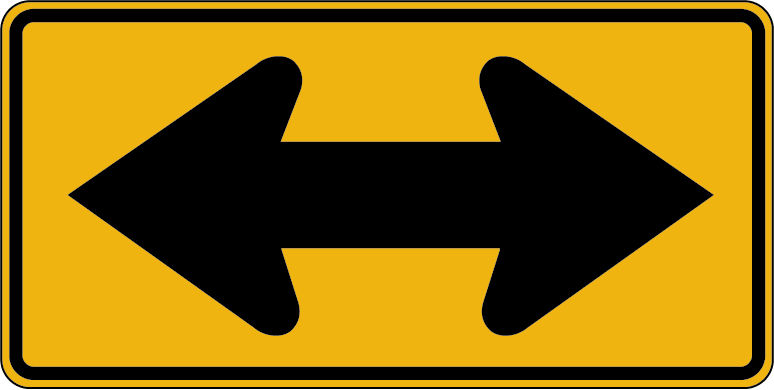 Two direction large arrow